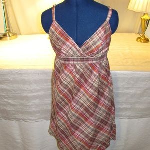Sonoma plaid sundress size med. empire waist